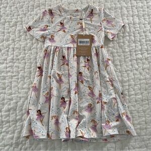 NWT Angel Dear Bamboo Short Sleeve Ballet Print Dress 18-24M